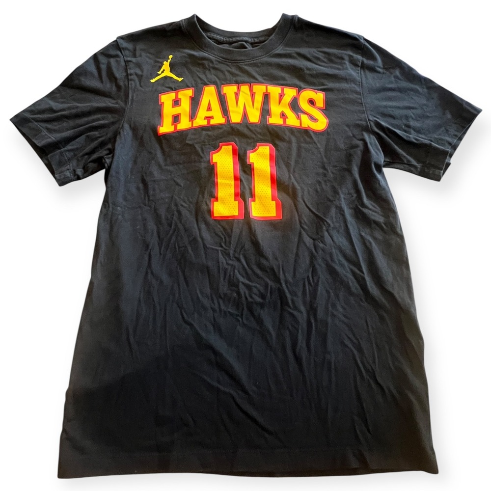 Nike Jordan NBA Atlanta Hawks Trae‎ Young #11 Black T-Shirt Men's Small